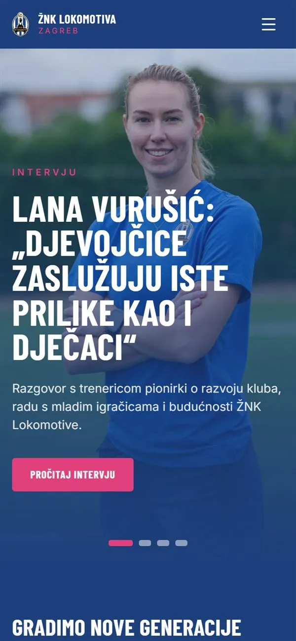 Lokošice (ŽNK Lokomotiva) na mobitelu