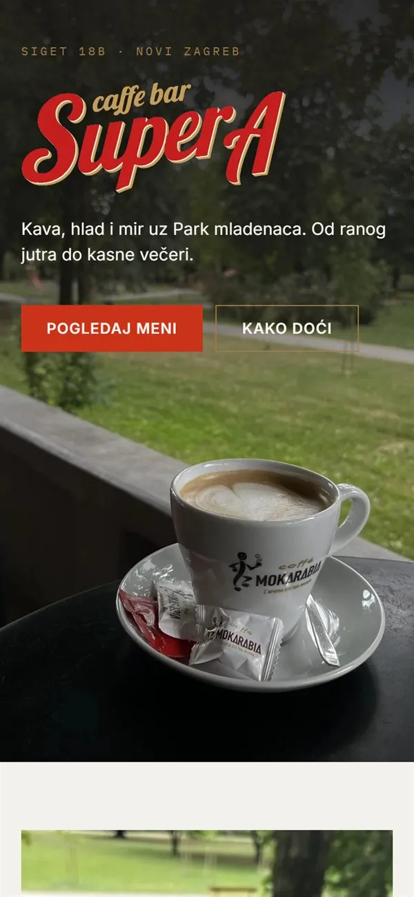 Super A Caffe Bar na mobitelu